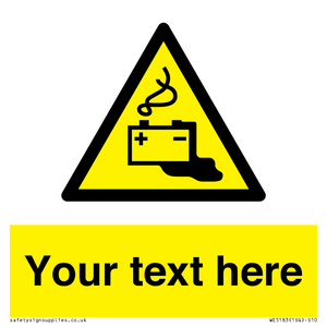 Custom Battery Charging Sign